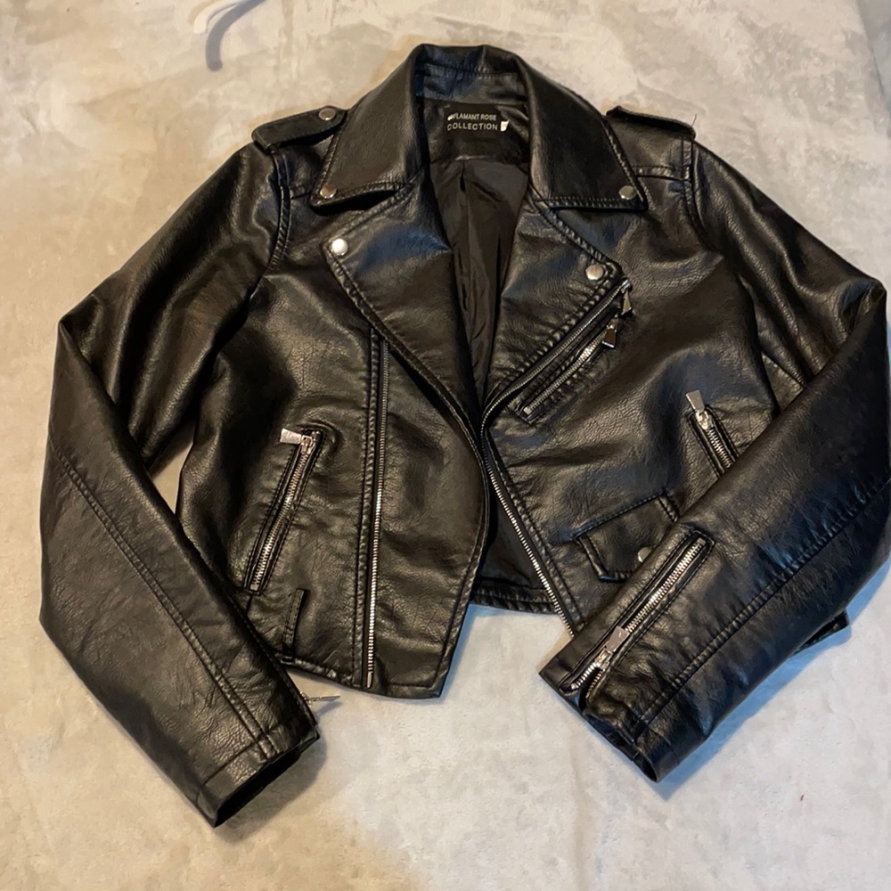 Perfect condition leather biker jacket